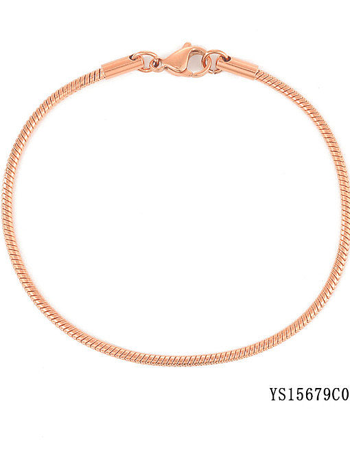 Bracelet à maillons minimalistes serpent en acier inoxydable