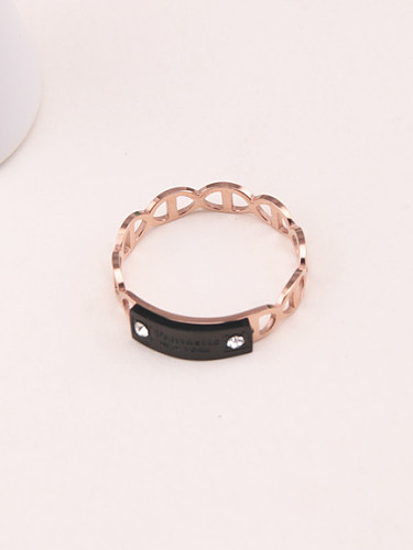 Hollow Black and rose gold Color Ring