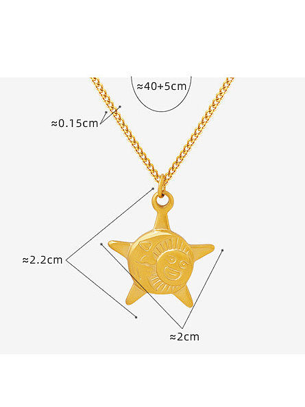 Titanium Steel See Star Minimalist Necklace