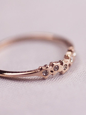 Simple Style Rhinestones Women Ring