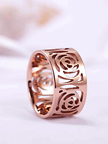 Hollow Rose Gold Plated Ring