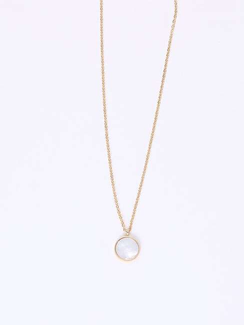 Titanium Steel Shell Round Minimalist Necklace