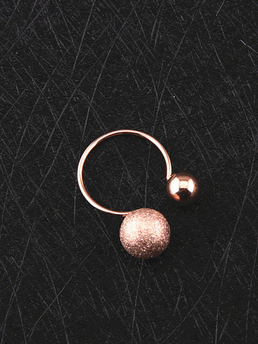 Einfaches Temperament Double Balls Opening Ring