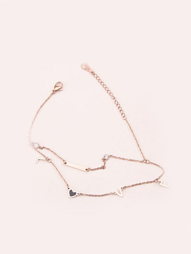 Double Chain Geometric Accessories Anklet