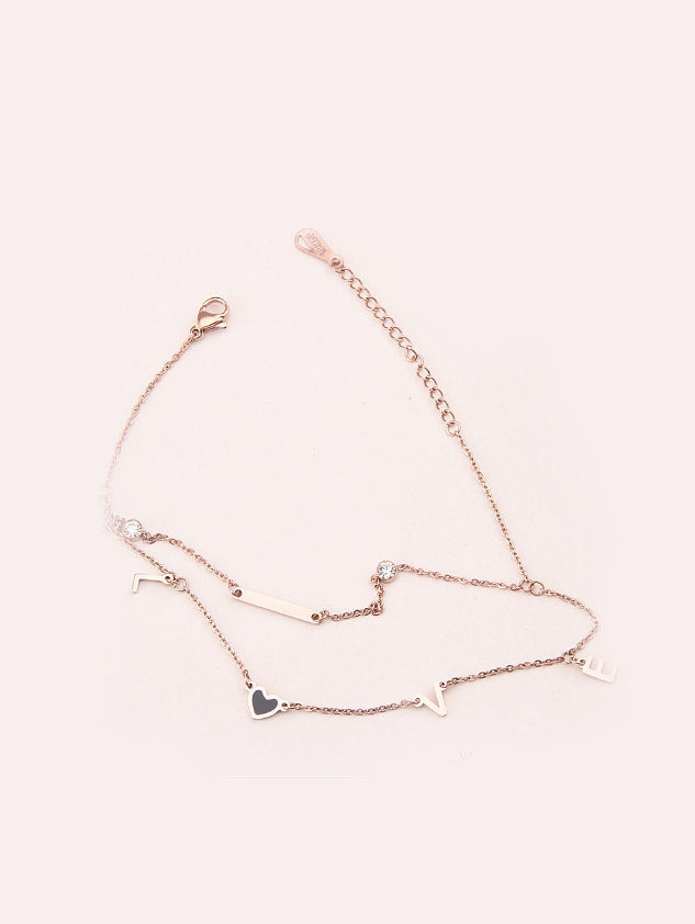 Double Chain Geometric Accessories Anklet