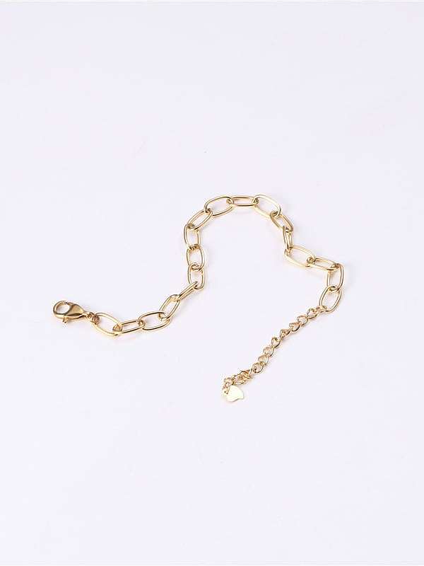 Titanium With Imitation Gold Plated Simplistic Chain Necklaces