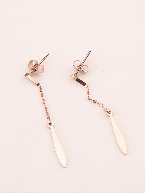 Water Drop Rose Gold Plated Earrings