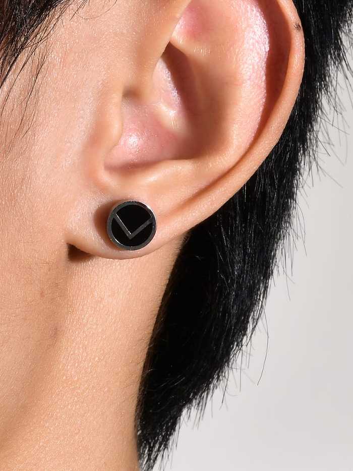 Geometrischer minimalistischer einzelner Ohrring aus Edelstahl