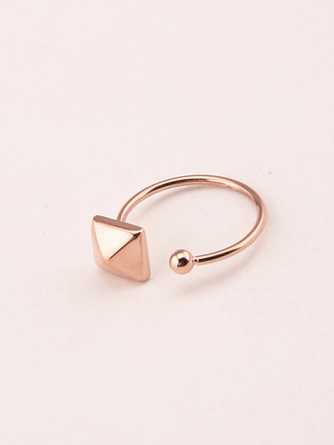Geometric Fashion Opening Titanium Ring