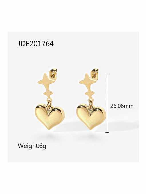 Stainless steel Heart Trend Drop Earring