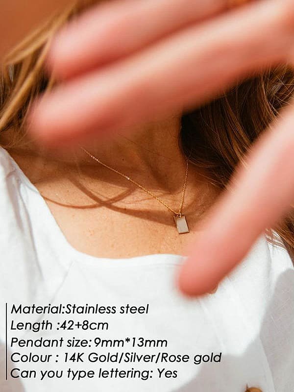 Minimalistische geometrische Anhänger-Halskette aus Edelstahl mit Konstellation