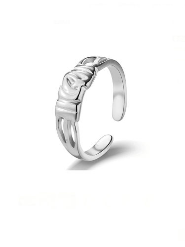 Stainless steel Irregular Minimalist Band Ring