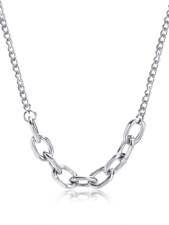 Stainless steel Geometric Hip Hop Necklace