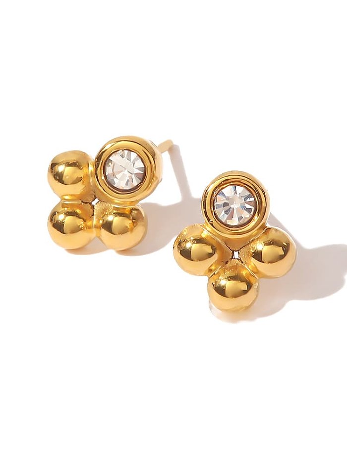 Stainless steel Rhinestone Geometric Minimalist Stud Earring