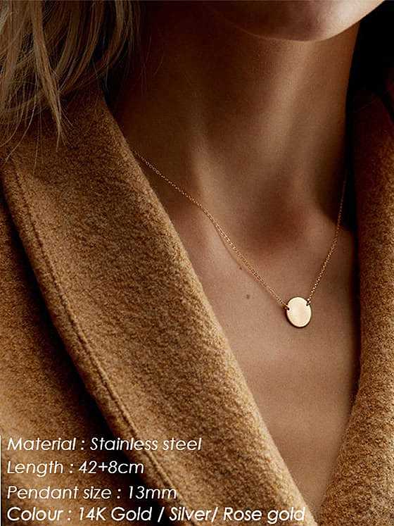 Stainless steel Constellation Minimalist Round Pendant Necklace