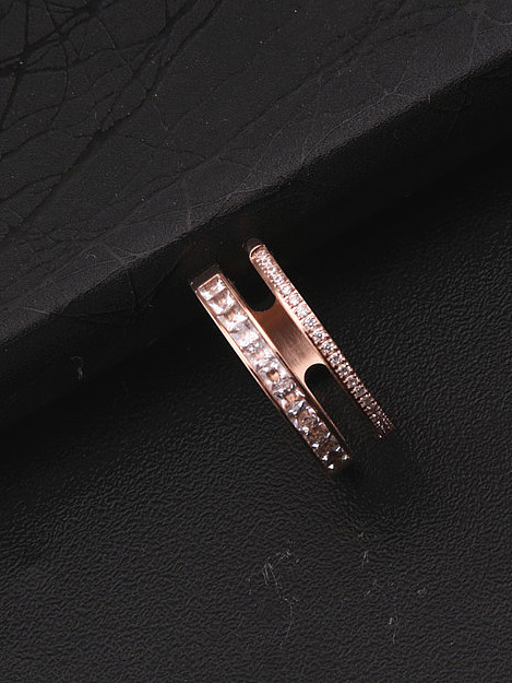 Fashion Double Lines Women Ring