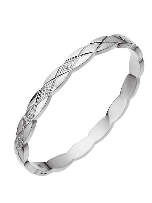 Bracelet jonc minimaliste géométrique en acier au titane