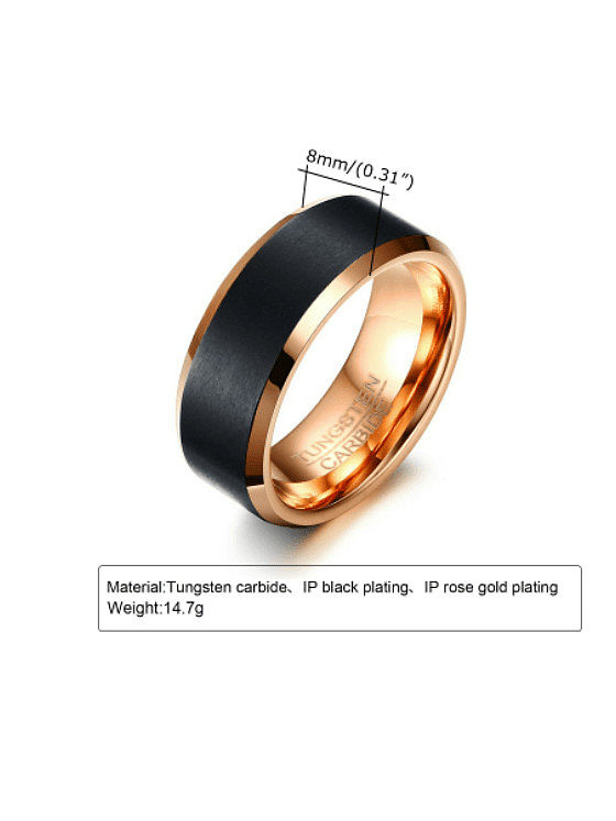 Tungsten Geometric MinimalistMen Band Ring