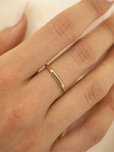 Stainless steel Geometric Minimalist Band Ring