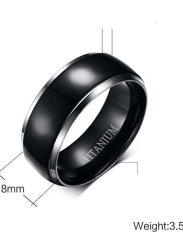 Titanium Steel Geometric Minimalist Band Ring