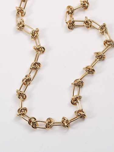 Titanium Steel Geometric Vintage Knot Necklace