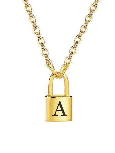 Stainless steel Letter Hip Hop Necklace