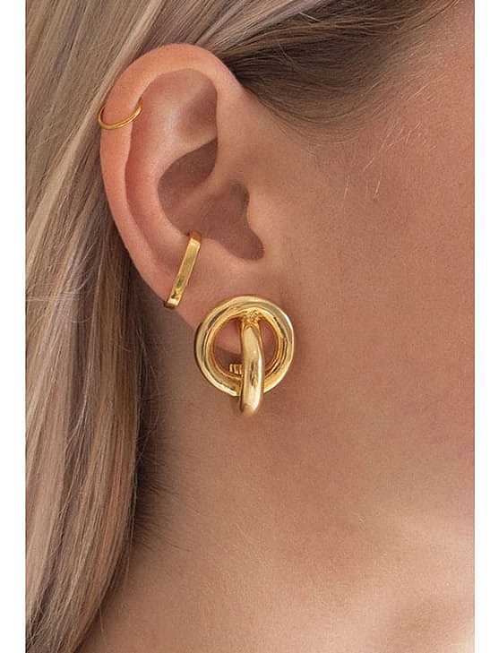 Titanium Irregular Minimalist Stud Earring