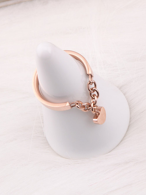 Heart-shape Chain Women Ring