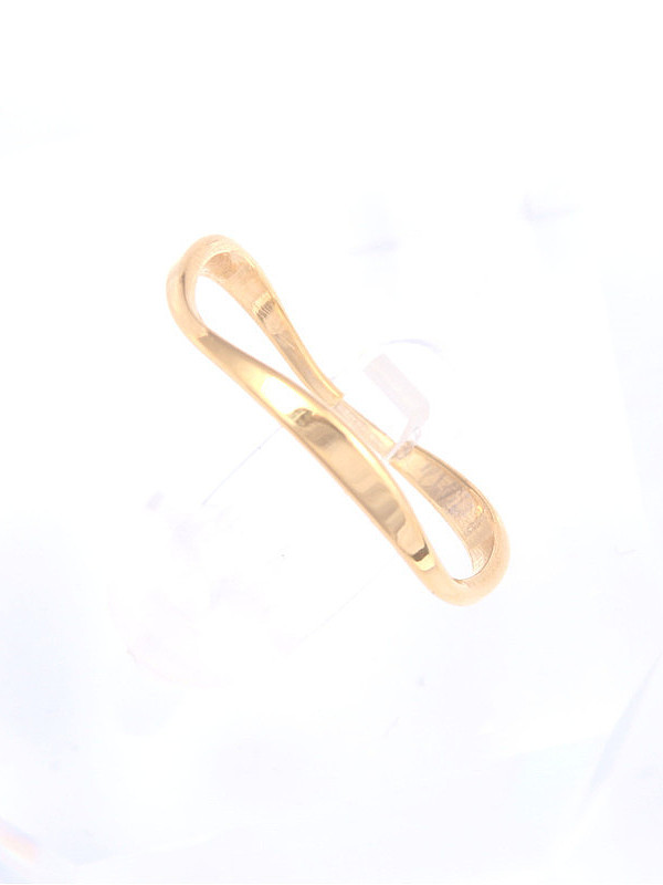 Titanium With Gold Plated Simplistic Round Band Rings