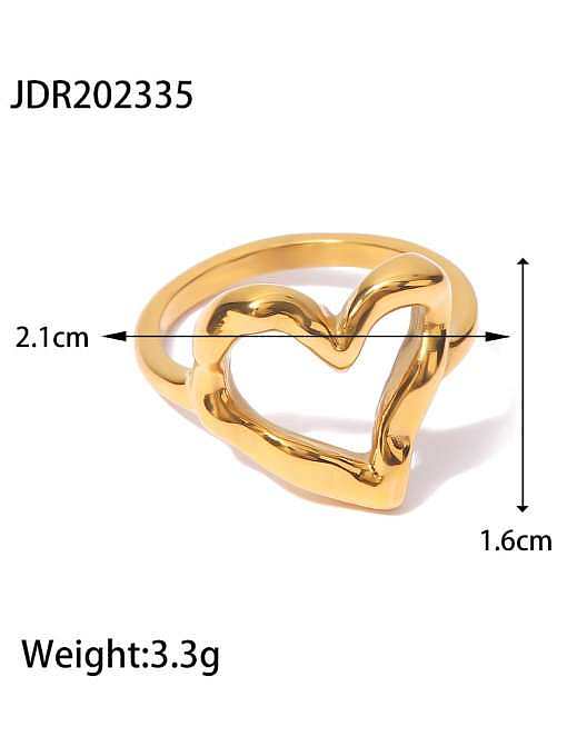 Stainless steel Heart Minimalist Band Ring