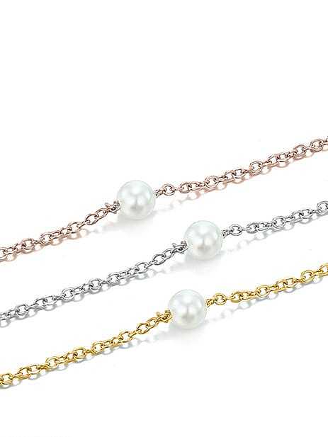 Stainless steel Round Dainty Multi Strand Necklace
