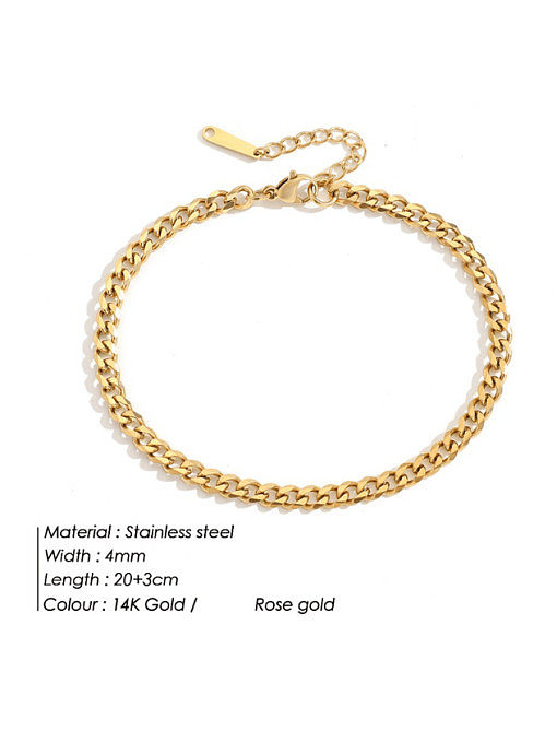 Stainless steel Irregular Hip Hop Hollow Chain Anklet