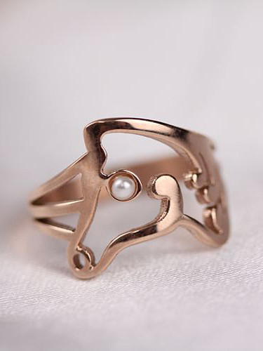 خاتم فولاذ التيتانيوم الإبداعي مبالغ فيه