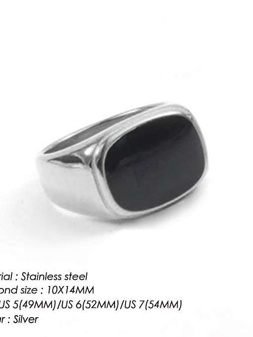 Stainless steel Acrylic Geometric Vintage Band Ring