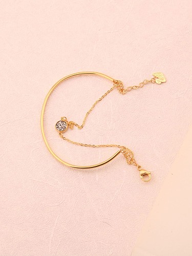 Double Chain 18K Gold Plated Bangle