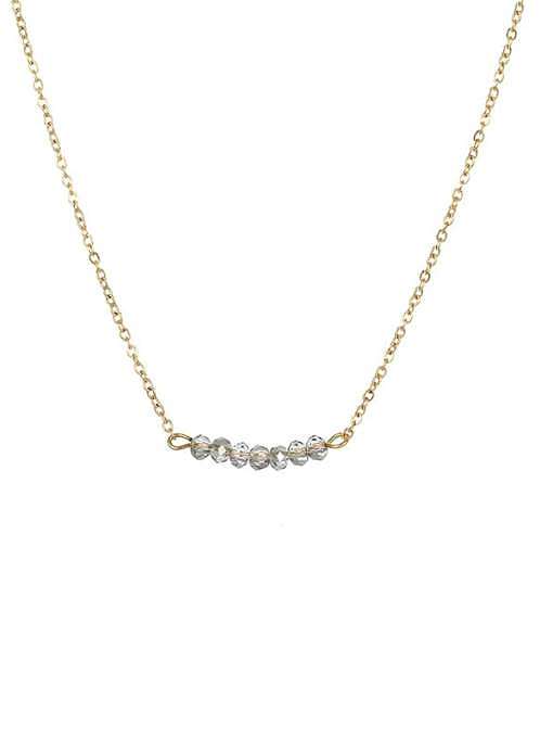 Stainless steel Glass Bead Minimalist Choker Necklace