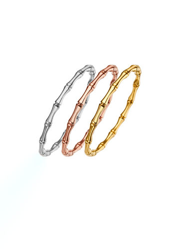 Bracelet jonc minimaliste irrégulier en acier inoxydable