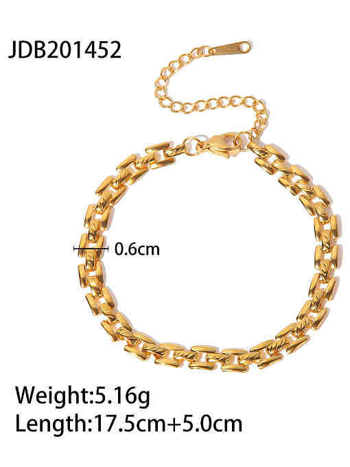 Stainless steel Hip Hop Geometric Chain Bracelet and Necklace Set