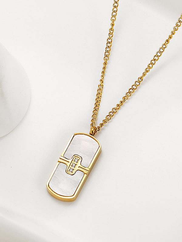 Titanium Steel Shell Geometric Minimalist Necklace