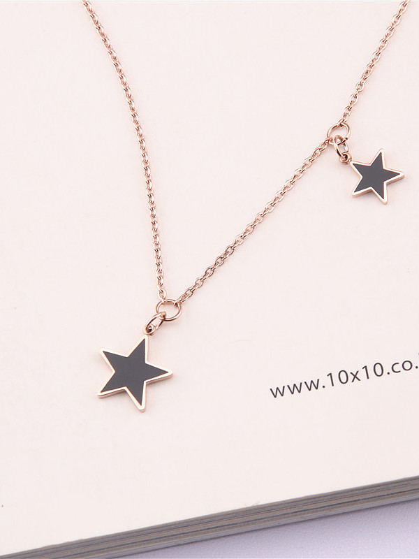 Einfache Roségold-Sterne-Accessoires Schlüsselbein-Halskette