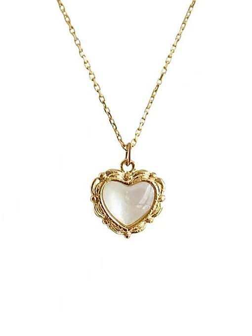 Titanium Steel Cubic Zirconia Heart Dainty Necklace