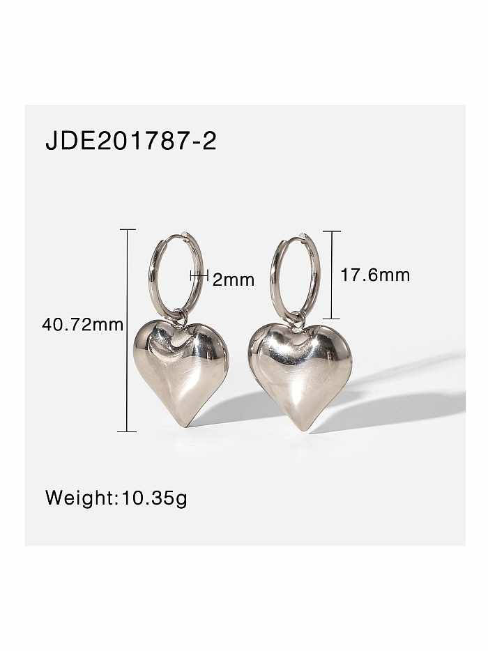 Stainless steel Heart Trend Huggie Earring