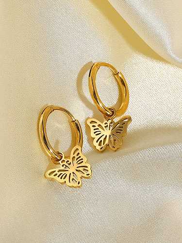 Stainless steel Butterfly Trend Huggie Earring