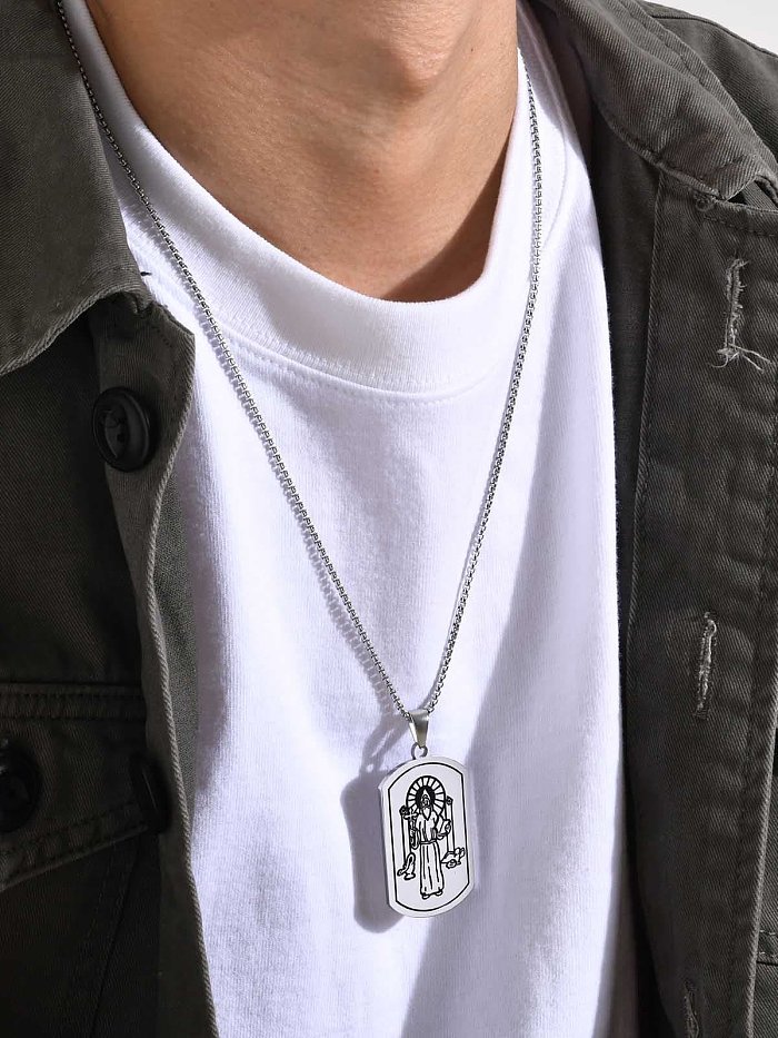 Stainless steel Hip Hop Geometric Pendant