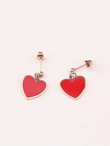 Heart-shape Sweet Drop Earrings