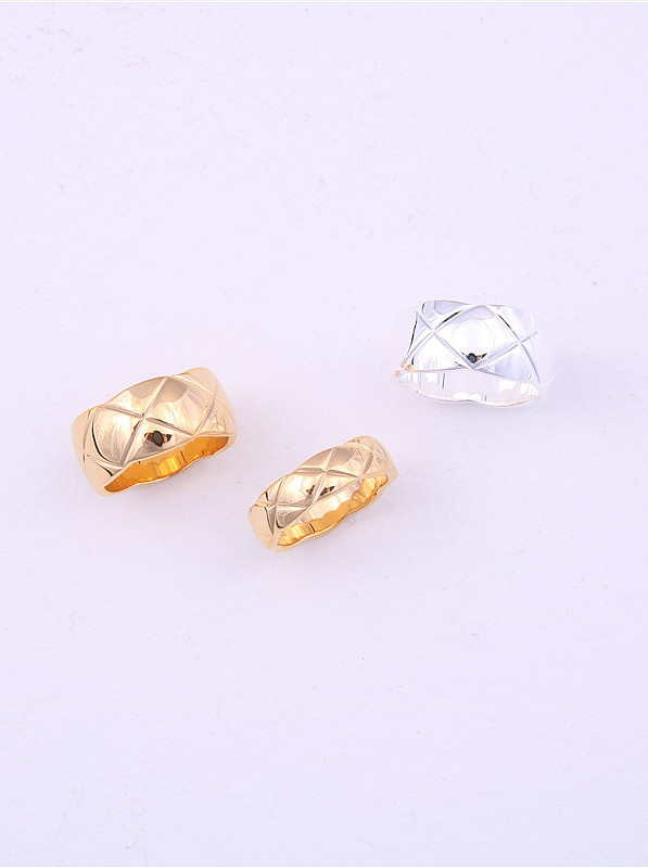 Titanium With Gold Plated Simplistic Geometric Band Rings