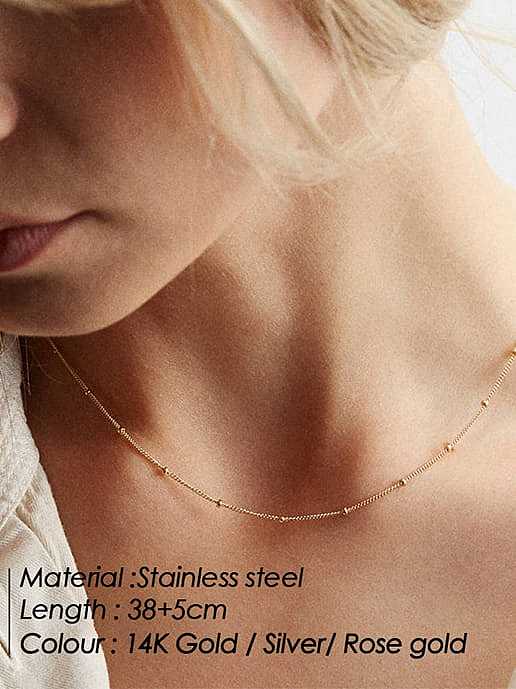 Stainless steel Minimalist Geometric Pendant Multi Strand Necklace