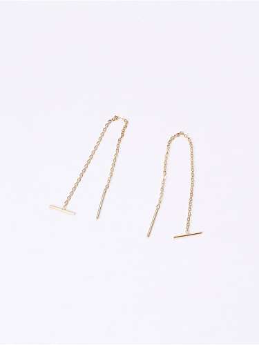 Titanium Simple Personality Long Tassel Chain Earring