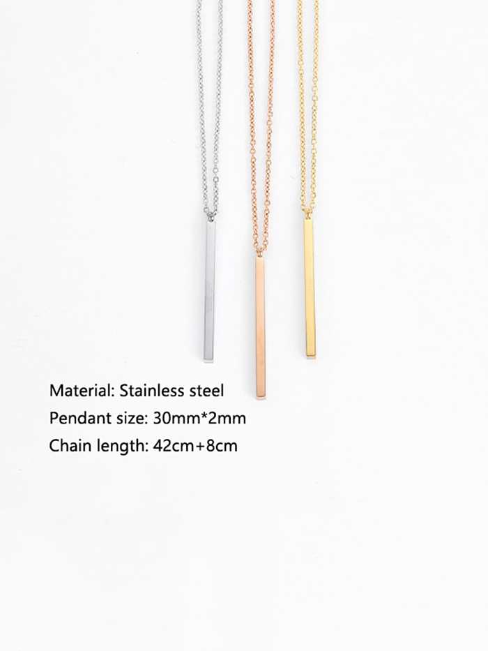 Collar minimalista redondo de acero inoxidable con varios hilos