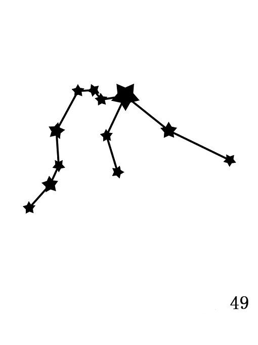 Stainless steel Constellation Minimalist geometry Pendant Necklace